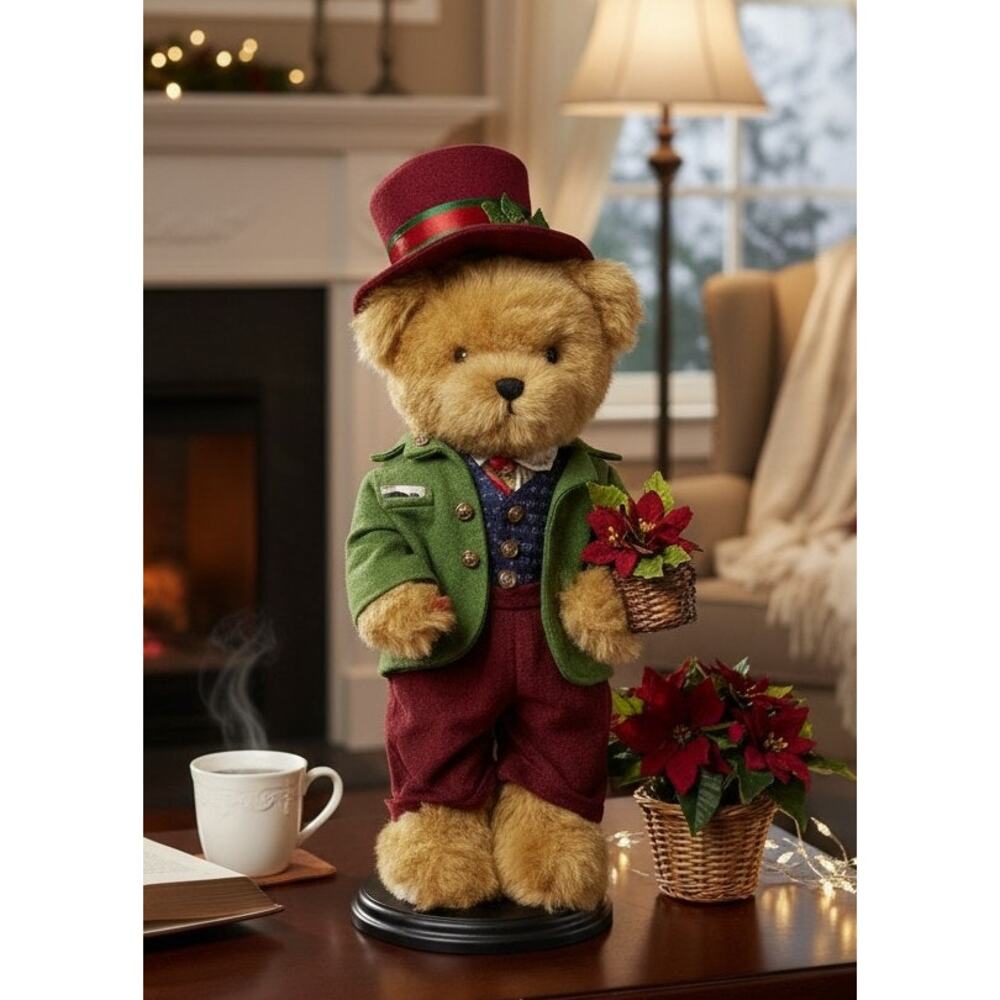 Danbury Mint Christmas Bear Santa Gilbert 2020 16 Inches With Stand & Box NEW